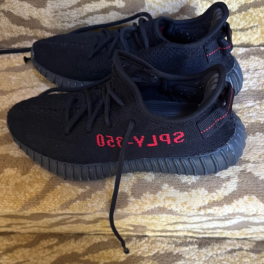 Yeezy Black and Red Boost 350 V2 Sneakers